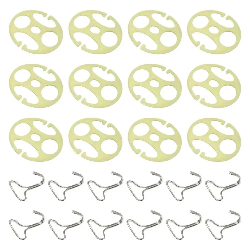 

24Pcs Car Seat Cover Plum Plate Metal Hooks Set Locking Clip Plastic Card Fixed Hooks Locking Clips Replace Car Seat Accessories світло-жовтого кольору