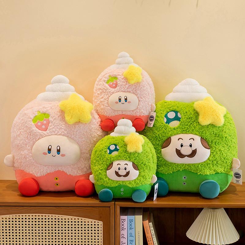 Ice Mario Kirby Cream Cone Plush Toy Cartoon Stuffed Doll Decoration Gift Kids
