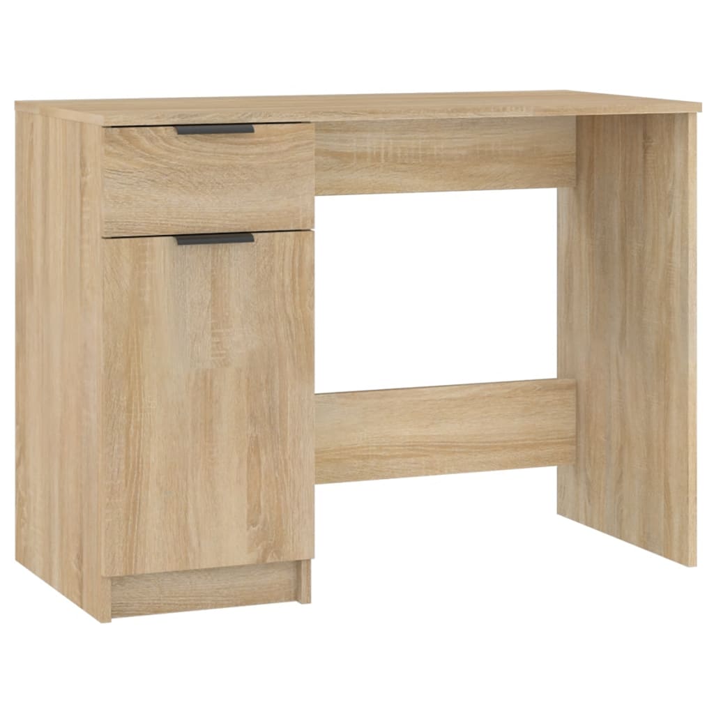 Desk Sonoma Oak Finish 100 x 50 x 75 cm Engineered Wood