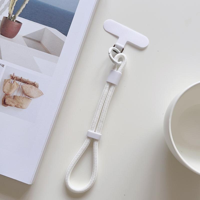 Cordón Simple Color Caramelo para Teléfono Móvil Pulsera Ajustable Cadena para Teléfono Llavero Universal Anti-Pérdida Correa para Teléfono Celular