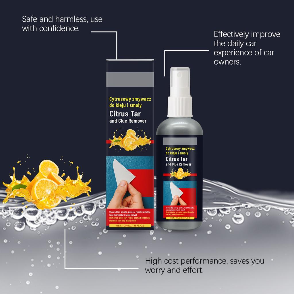 Auto-Klebstoff-Entferner-Spray; Selbstklebe-Entferner; Haushalts-Klebemittelentferner; Autoreinigungsmittel(100ml)