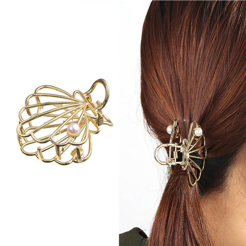 

Women Girl Wedding Claw Hairclips Pearl Bridal Hairpiece Hairpin Grip Clamp