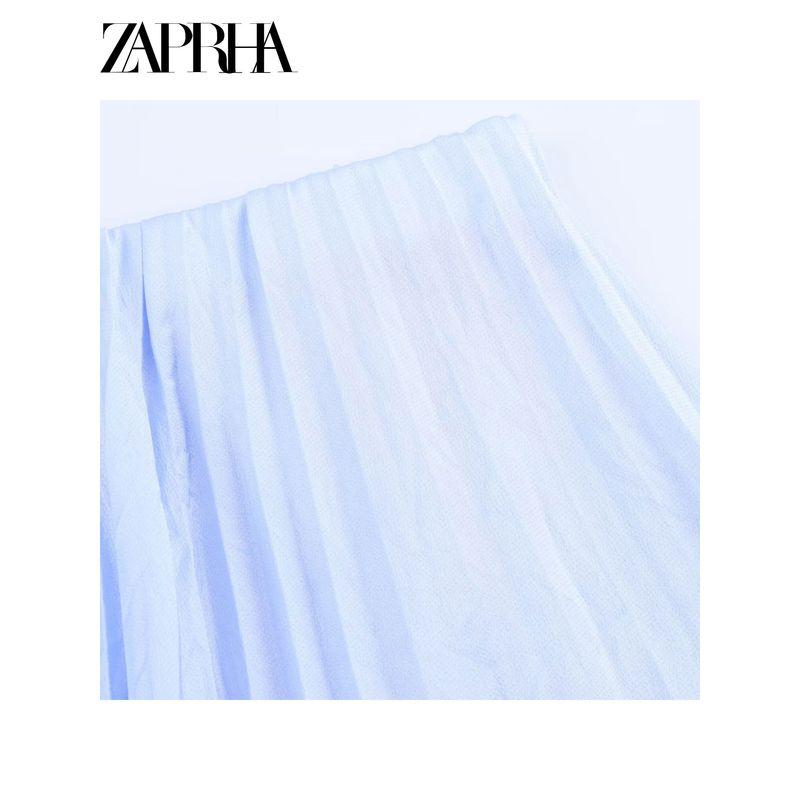 Zaprha 2025 New Arrival Pleated High Waist Elegant Simple and Fashionable Midi Skirt Skirt Long Drape 5029102