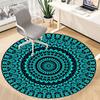 1pc Mandala Pattern Chair Carpet for Office Non-Slip,  Machine Washable Rug for Office, Room - Polyester, Machine Made yy251029205