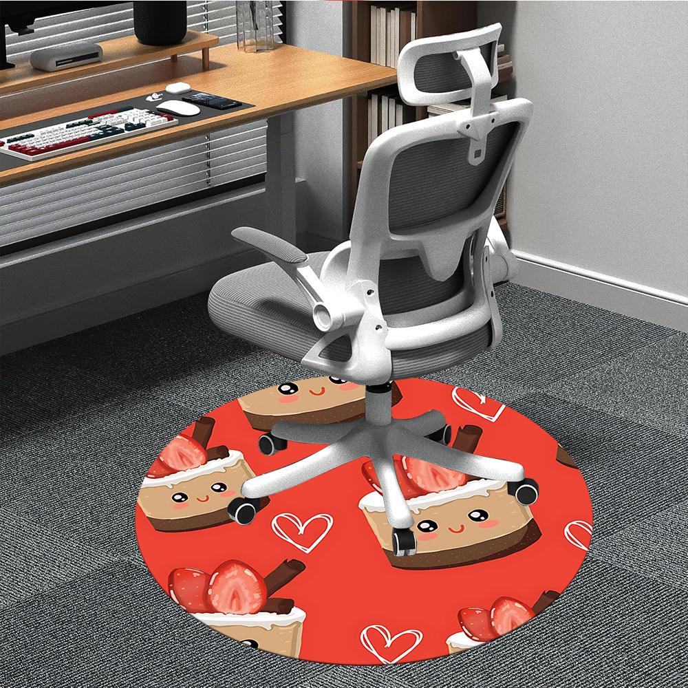 

1pc Cake Chair Carpet for Office, Non-slip, Soft and Durable Office Rug for Decoration, Perfect for Office yy260325051 80cm by 80cm