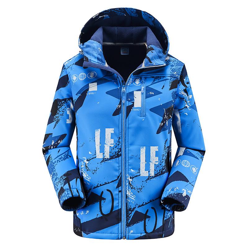 Jaqueta Softshell Camuflada Unissex: Fleece, À Prova de Vento, Impermeável, Com Capuz, Tamanho Grande Roupa para Montanhismo ao Ar Livre