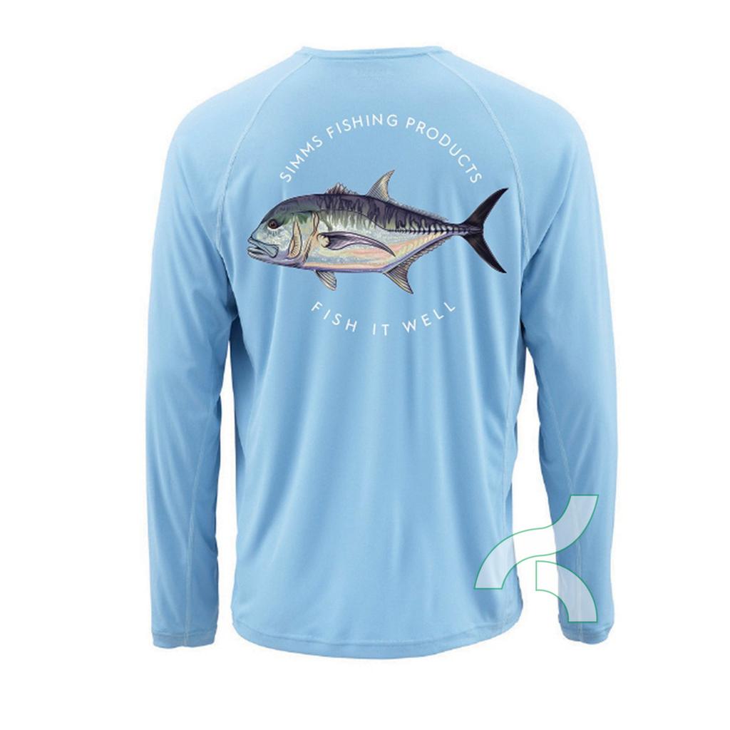 Simms long-sleeved T-shirt summer sunscreen clothes Luya fishing clothes upf50 + quick-drying breathable men's clothing new