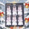 6-Piece LED Christmas Candle Lights with Wrought Iron Tree and Santa Decorations