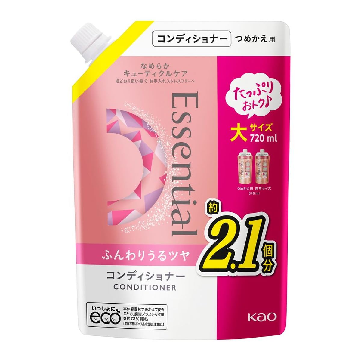 

Kao Essential Soft and Lustrous CD Сменный блок со средним носиком 720 мл
