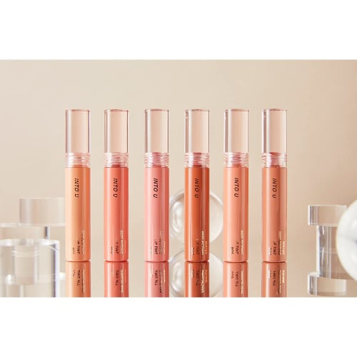 INTO U Water Reflecting Lip Tint Water Reflecting Lip Tint Mucosal Lip Pink Moisturizing Color Longevity #R01 Love at First Sight Amaretto Ginger