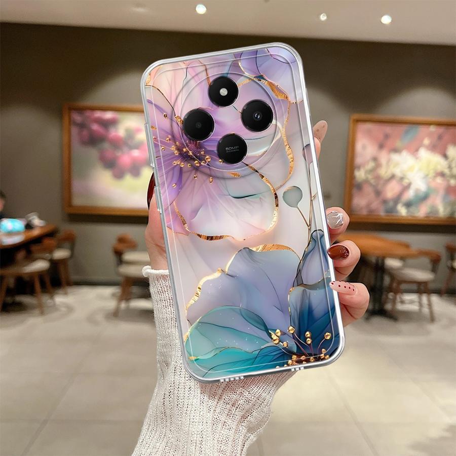 Case for Xiaomi Poco X3 NFC X3 Pro Soft Phone Cover Beautiful Flower Marble