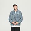 Spring High-End Pure Cotton Loose Beauty Retro Denim Jacket Men'S Striped Washed Spring Tooling Jacket Men'S