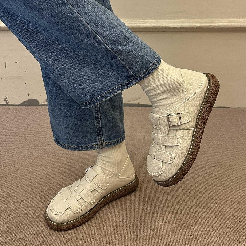 Baotou Sandals Women's 2025 Summer and Autumn New Two-wear Thick-soled Hole Shoes Flat-soled Soft-soled Versatile Casual Single Shoes