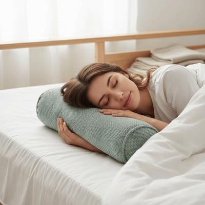 Japanese Style Neck Roll Pillow Ergonomic Back Lumber Support Pillow Household Cervical Pillow  Leg