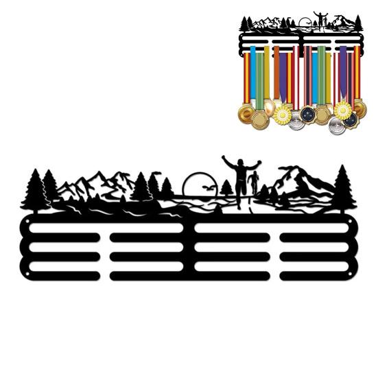 Yousheng Sportmedaillen-Ausstellungsregal Hochbelastbares Metall Wandmontage Auszeichnungshalter Wettbewerb Rennmedaillen Organizer Aufhängerständer Dekoration