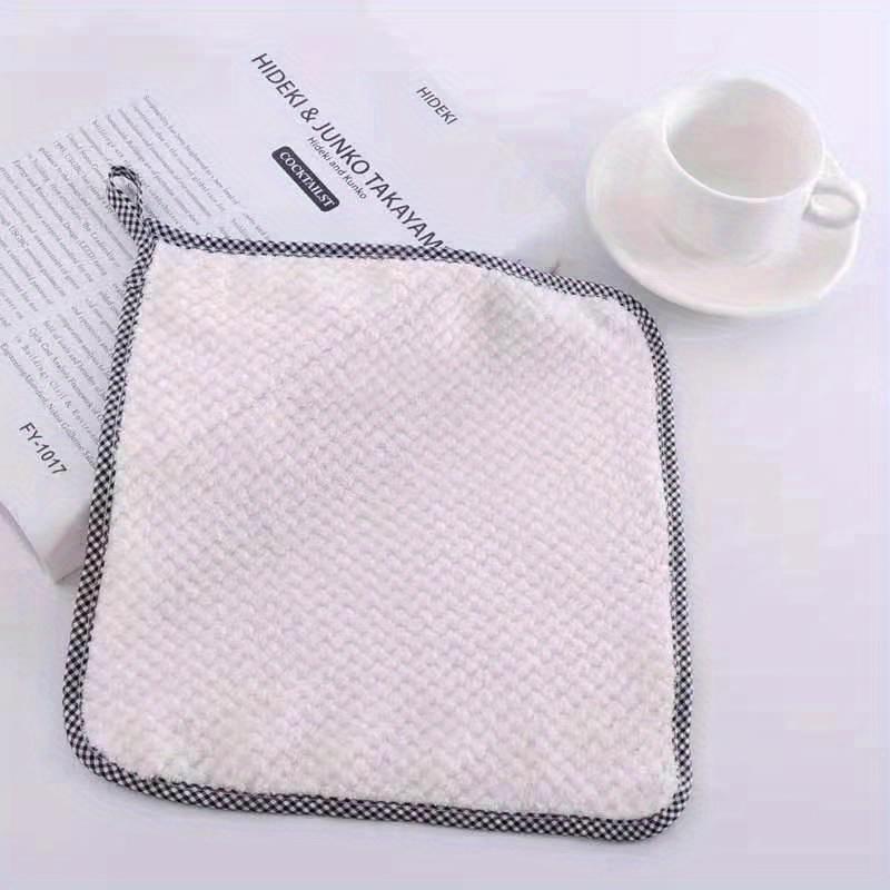 

1pc Factory Wholesale Dishcloths: Absorbent, Non-Stick, and Thick for Kitchen Cleaning! білий