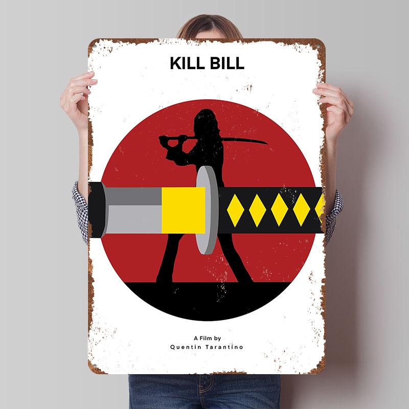 

Kill Bill Poster Customized Wall Art Vintage Metal Signs Retro Tin Plaque for Man Cave Apartment Decoration Room Home Decor Men 7.9x11.8In(20x30cm)