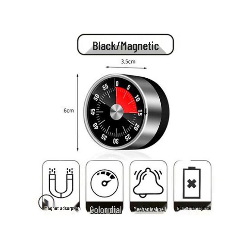 Magnetyczny mechaniczny minutnik kuchenny Homeglen