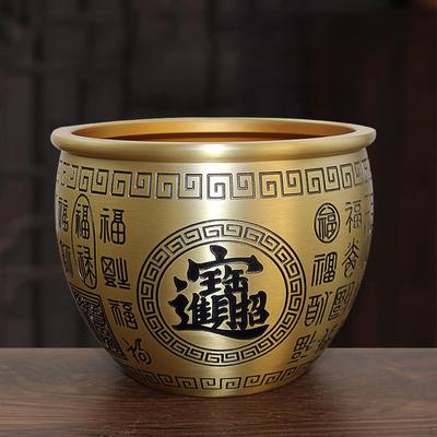 Brass Feng Shui Bowl Cornucopia Good Luck Wealth Table Centerpiece Desktop Ornament for