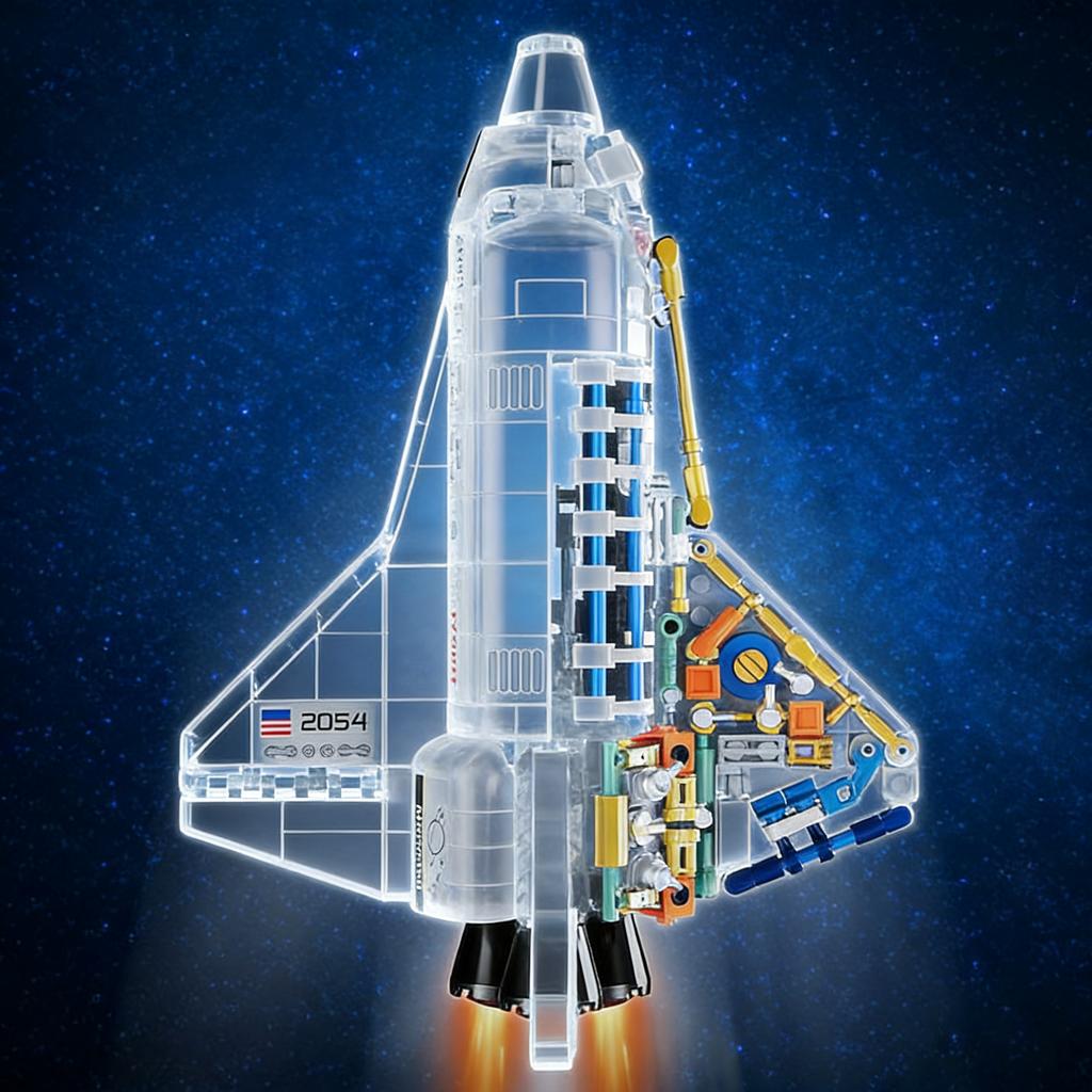 536Pcs Space Shuttle Construction Blocks Spaceship Assembling Fit Diy Blocks Spacecraft Model Children'S Birthday Present