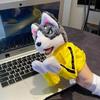 Boxing Husky Hand Puppet Interactive Stuffed Plush Glove Toy for Children Holiday Gift Role Play Activity