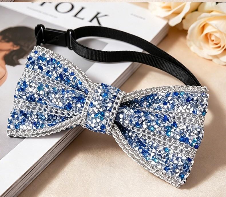 Papillon Uomo Impreziosito con Diamanti per Serata Formale in Materiale Ceramico