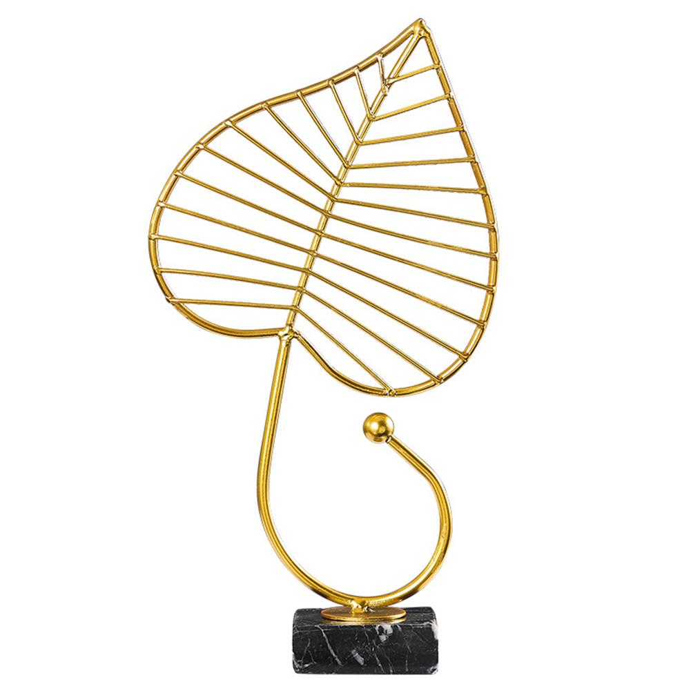 Leaf Sculpture Crafts Office Desktop Ornaments For Living Room Wine Cabinet Porch Home Decoration