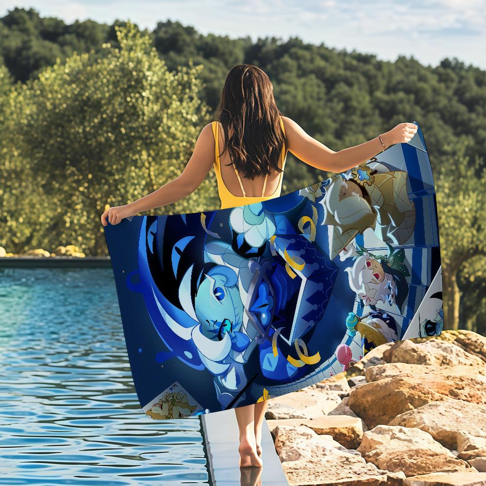Game C-Cookie Run Kingdom Towel Quick Drying Beach Towels Are Suitable For Swimming Pools Camping Yoga And The Gym