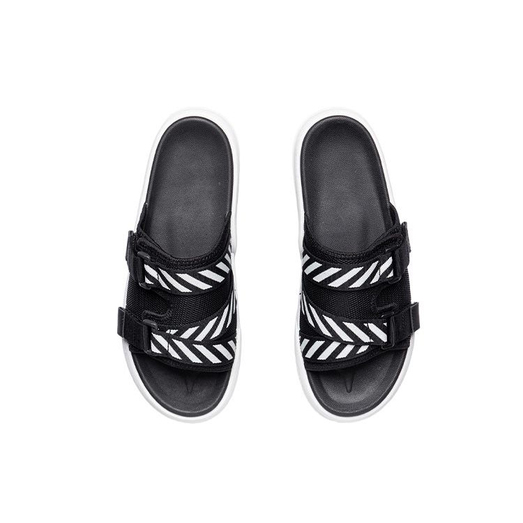 Li-Ning Breathable Slide Sandals Men Footwear Black White AGAR013-3