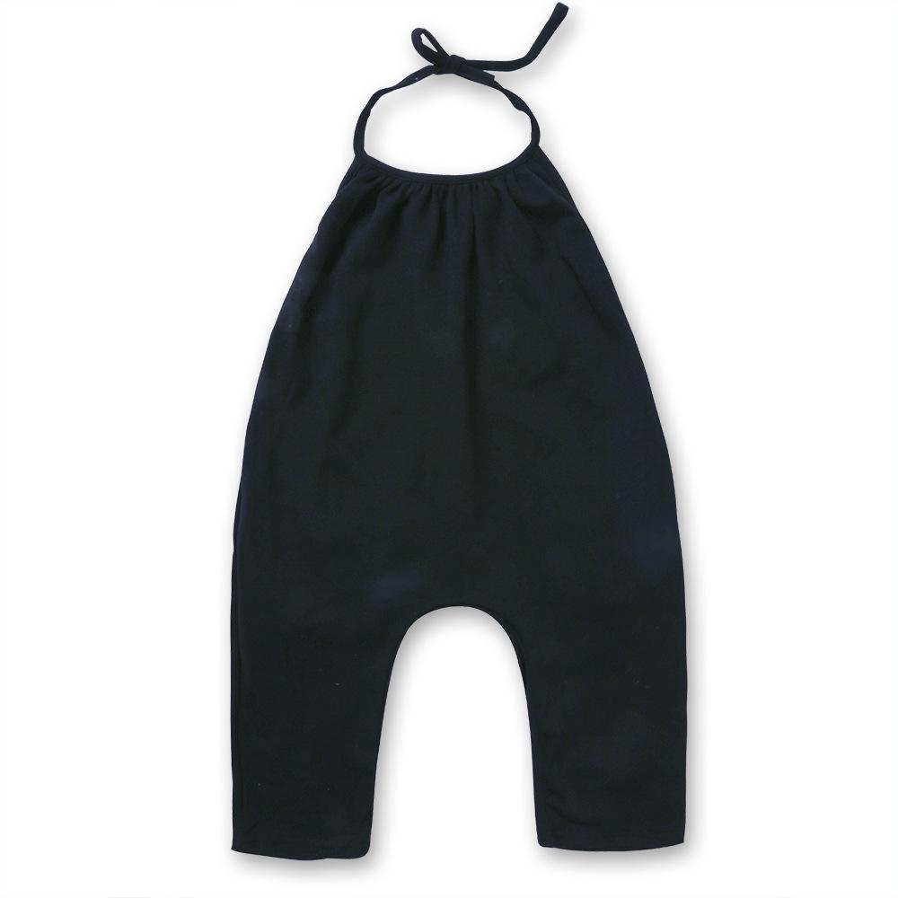 European & American Style Sleeveless Black Romper for Kids