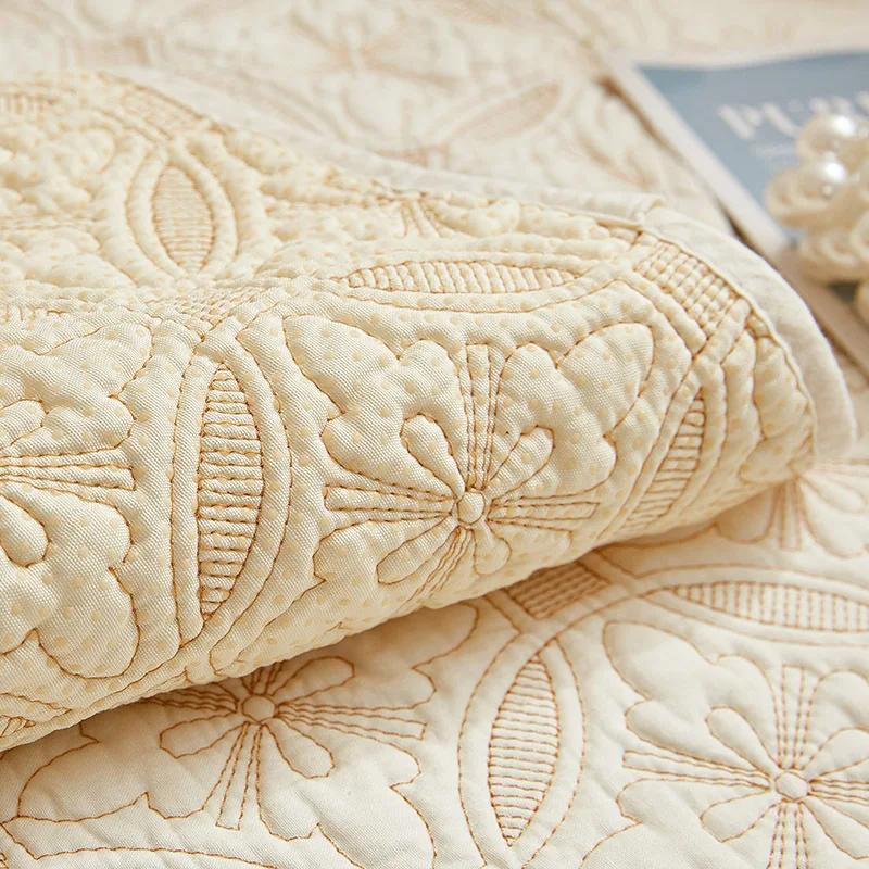 Pure Cotton Needlework Couch Cover Non-Slip Backside Cushion Lounge All Seasons Fabric Art Sofa Cushion Geometric Sofa Cover