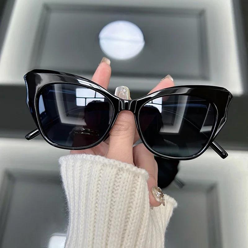 Vintage Cat Eye Sunglasses For Women Men Fashion Retro Minimalist Stylish Glasses Female Male