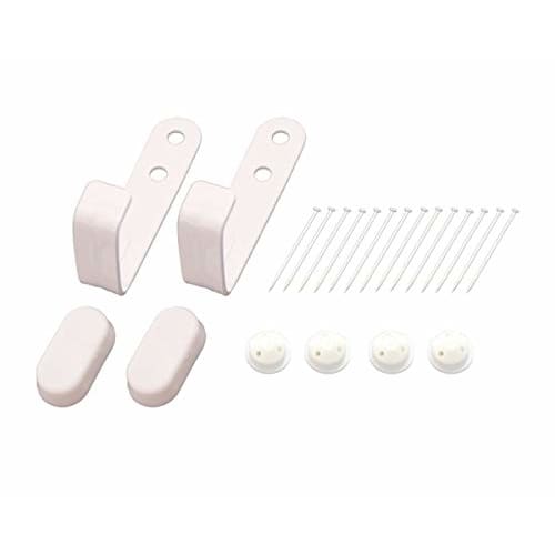 32527 Wide L-Shaped Pin Hook, White, Pack of 2, 00032527-001