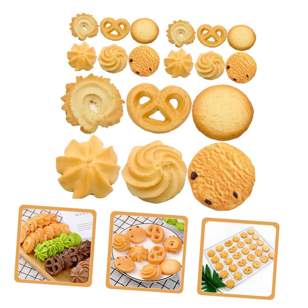 TOPPERFUN 18 Pieces Cookie Artificial Fake Cookie Imitation Bread Food Fake Food Pretend Realistic Cooking Models, Crackers, Cooking, Bread, Models,
