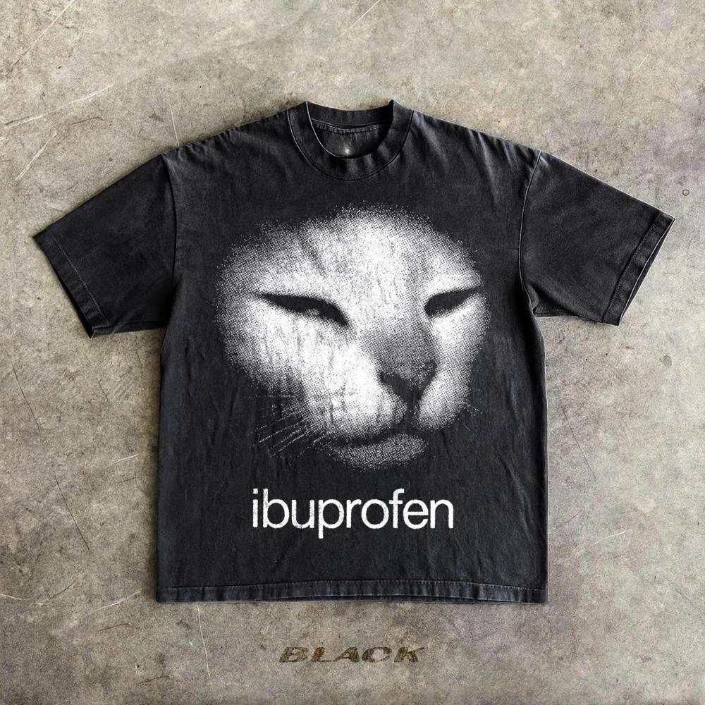 

2026 I Need Ibuprofen Funny Vintage Graphic Cat T-shirt Meme Shirt Silly Kitten Tshirt Gift Shirts Ironic Tees Gift for Her Him XXL