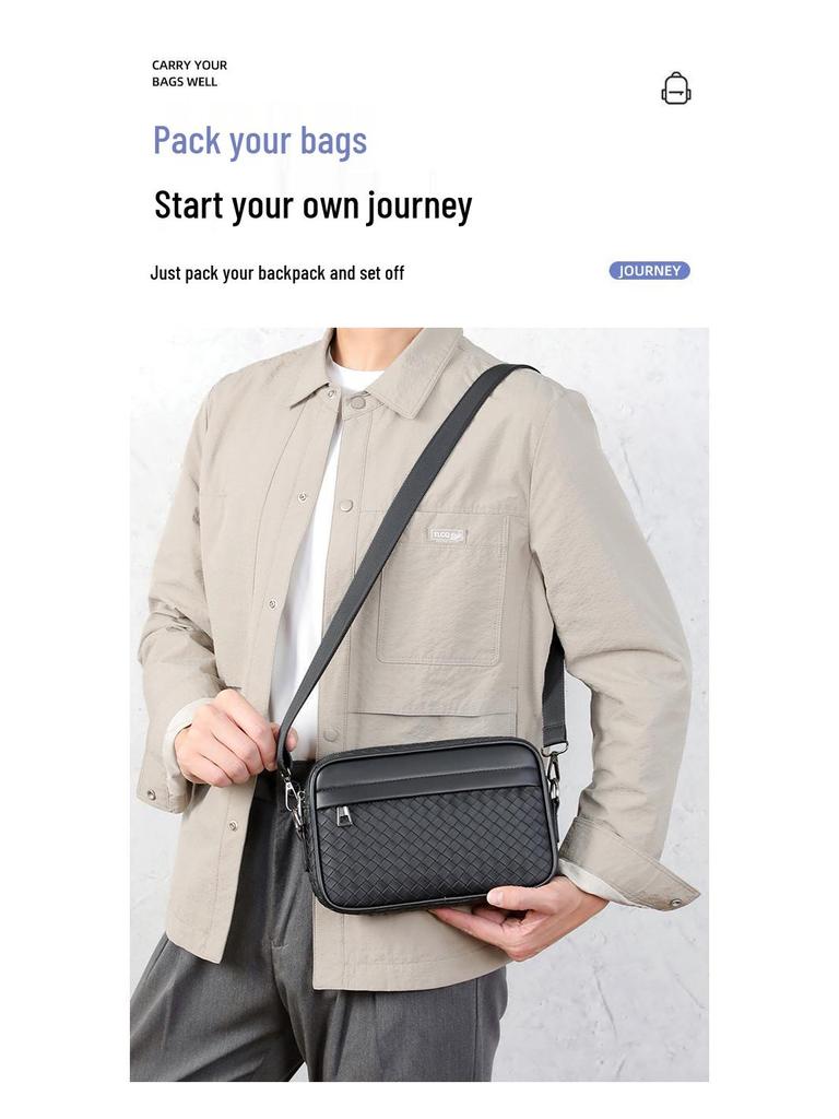 Men's Crossbody Multi-pocket Clutch Bag - High-end, Wear-resistant Business Handbag