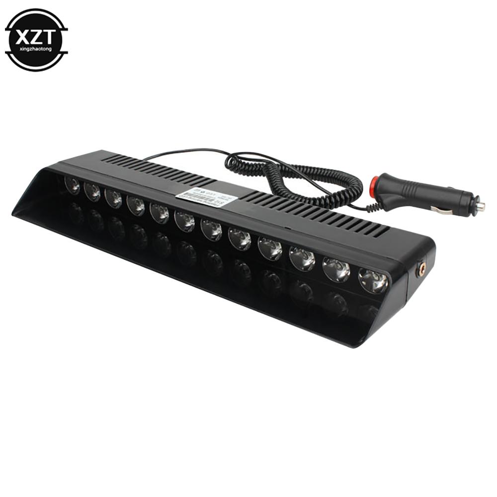 Car Strobe Flashing Lights Lamp 12LED Red/Blue/Amber/Yellow/White Police Led Flasher Emergency Warning Light For Car 12V 12W