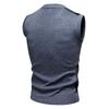 2025 Men's Autumn/Winter V-Neck Grid Knit Pullover Vest