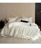 Premium Ultra-Fine Tencel 4-Piece Bedding Set: Solid Color Ice Silk Duvet Cover for Summer