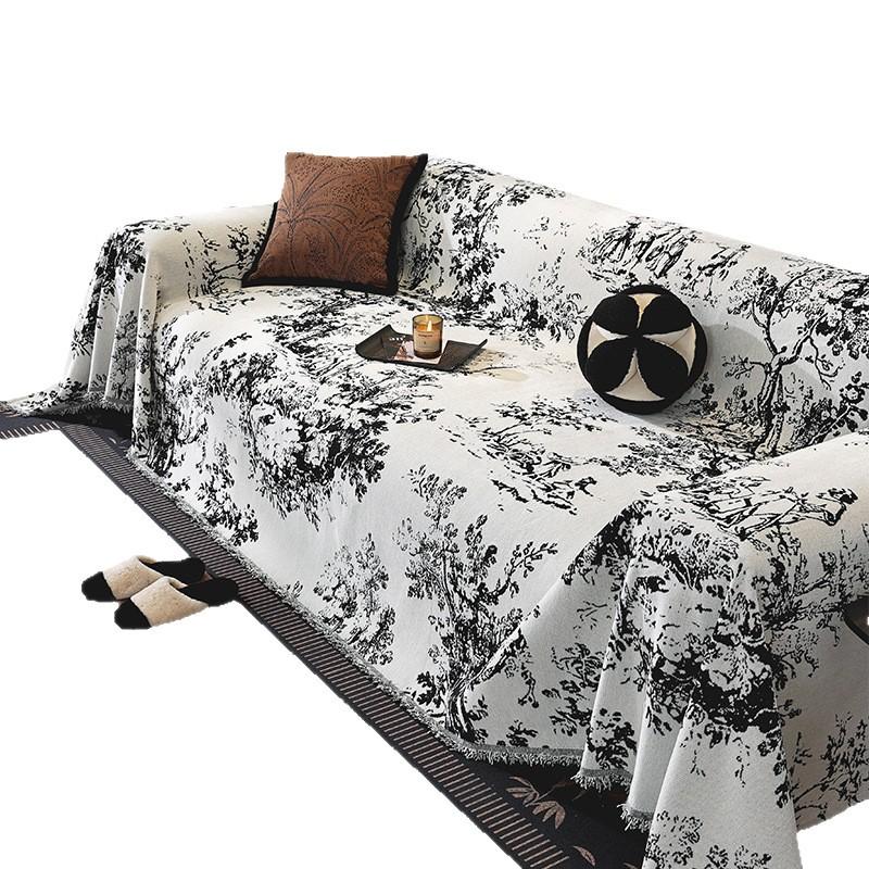 French retro chenille sofa cover cloth towel 2025 new four-season universal full cover cover blanket