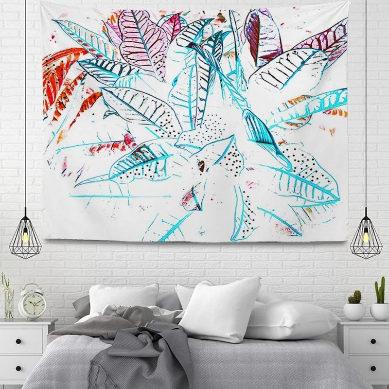 Office Living Room Tapestry Simple Line Geometric Pattern Hanging Cloth Home Wall Decoration Tapestry
