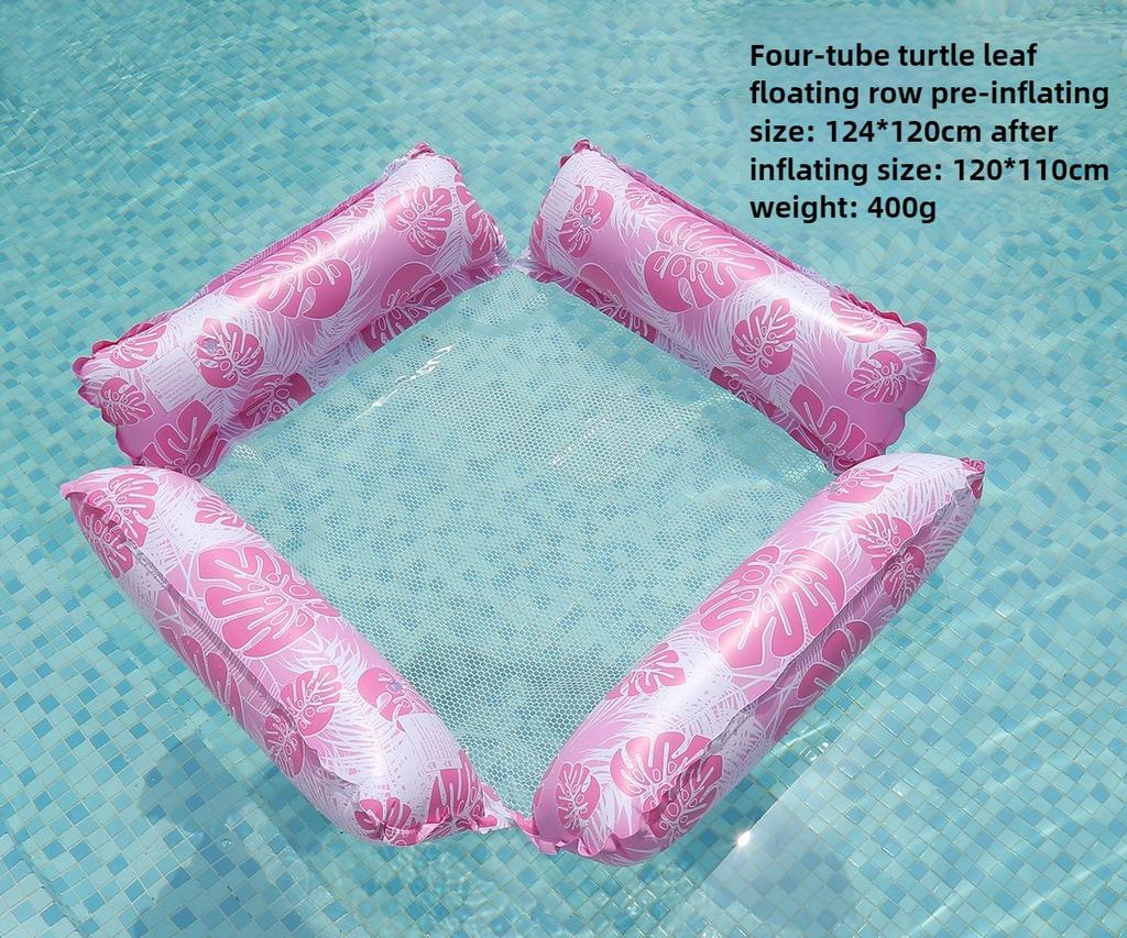 Water Inflatable Lounge Chair, Floating Bed Hammock Foldable Dual Use Backrest, Floating Row Comfortable Breathable and Relaxing
