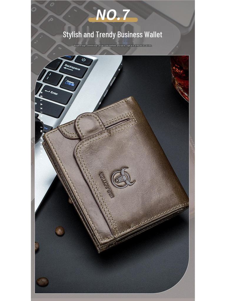 Herren Geldbörse und Kartenhalter aus echtem Leder