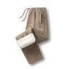 Men's Fleece Hiking Cargo Pants Winter Thermal Joggers Pants with Zipper Pockets Sweatpants Warm Sherpa Lined Sweatpants for Men Workout Trousers
