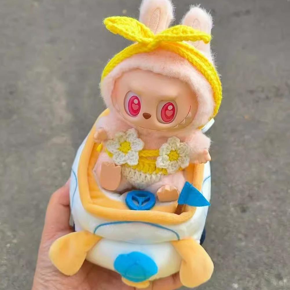 For 17cm Labubu Doll Clothes Fashion Clothes Swimwear Clothes Color Match Hoodies Dolls Accessories Cute Decoration Little Clothes