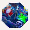 Nightmare Before Christmas,Tim Burton Themed Automatic Opening and Closing Folding Umbrella, Reinforced 8 Ribs, Compact Travel Design, Fashi