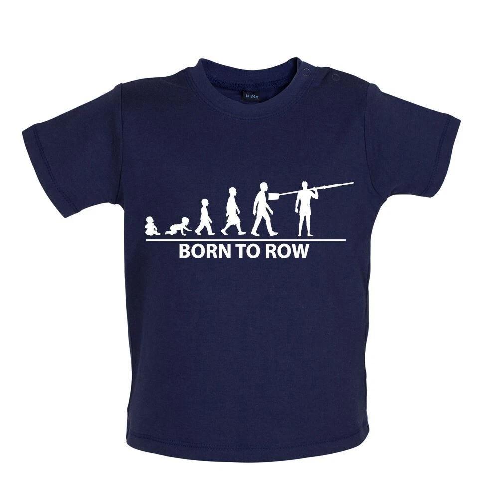 

Born To Row - Baby Kids Boys Girls Unisex T-Shirt / Babygrow - Rower Rowing Canoe Canoeing Paddle Love 130