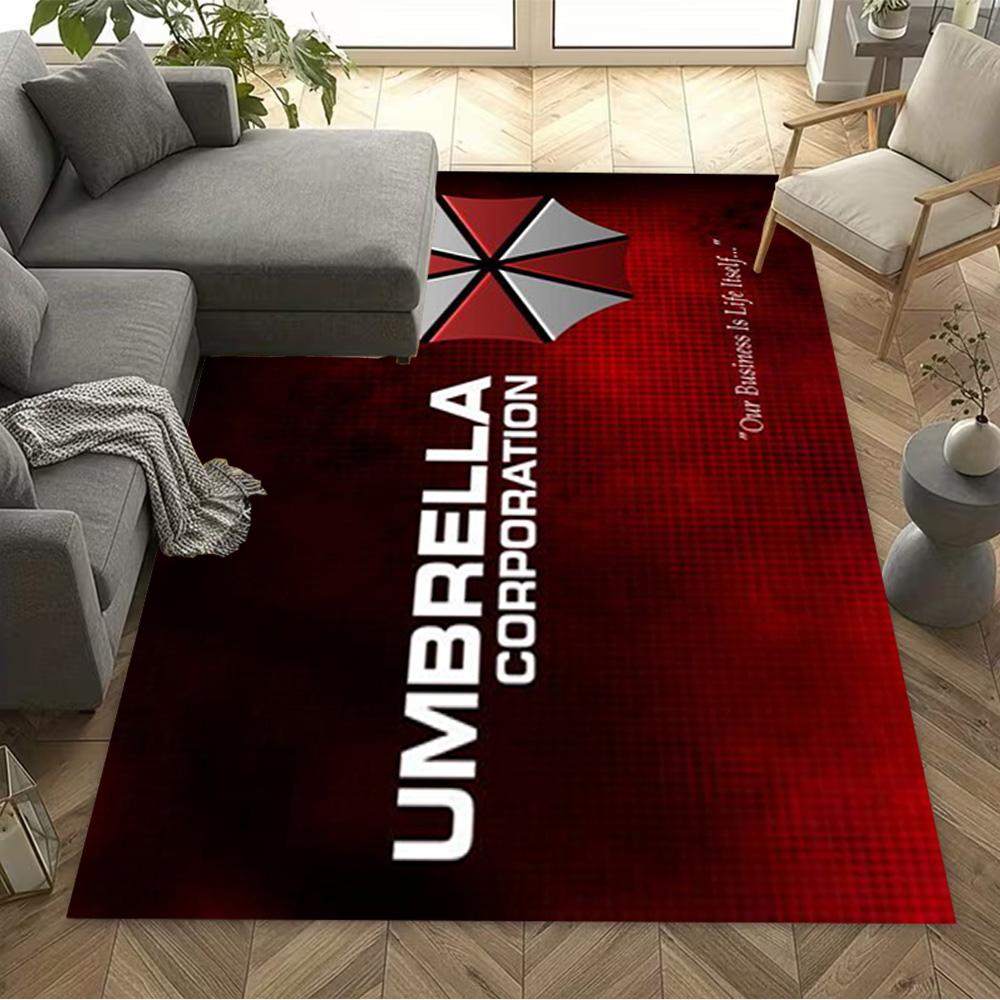 Umbrella Corporation Logo Floor Mat Design for Bedrooms Playrooms Living Rooms Kitchen Anti-slip Rug Decorate Offices Gift for Festivals