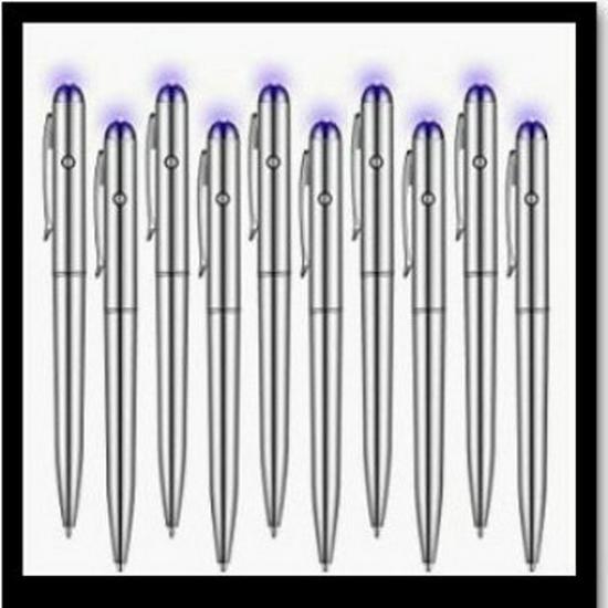 Magic Light Ballpoint Pen with Bright Head Torch and Invisible Ink