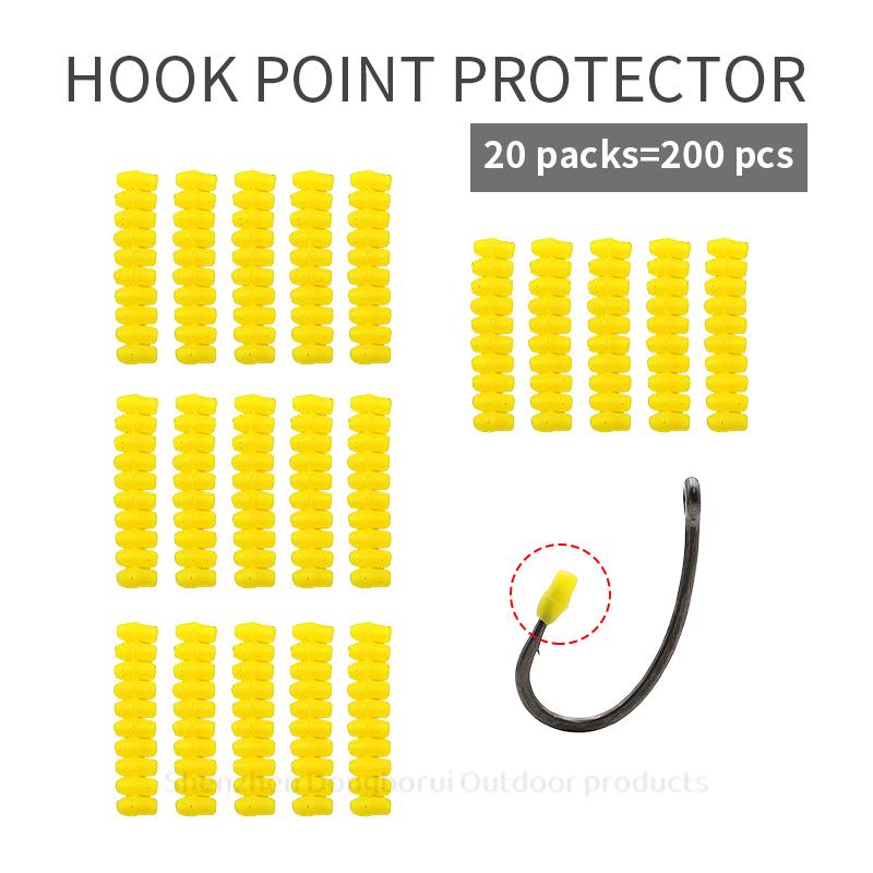 20packs=200pcs Carp Fishing Accessories Hook Point Protector Yellow For Carp Fishing Hook Terminal Tackles